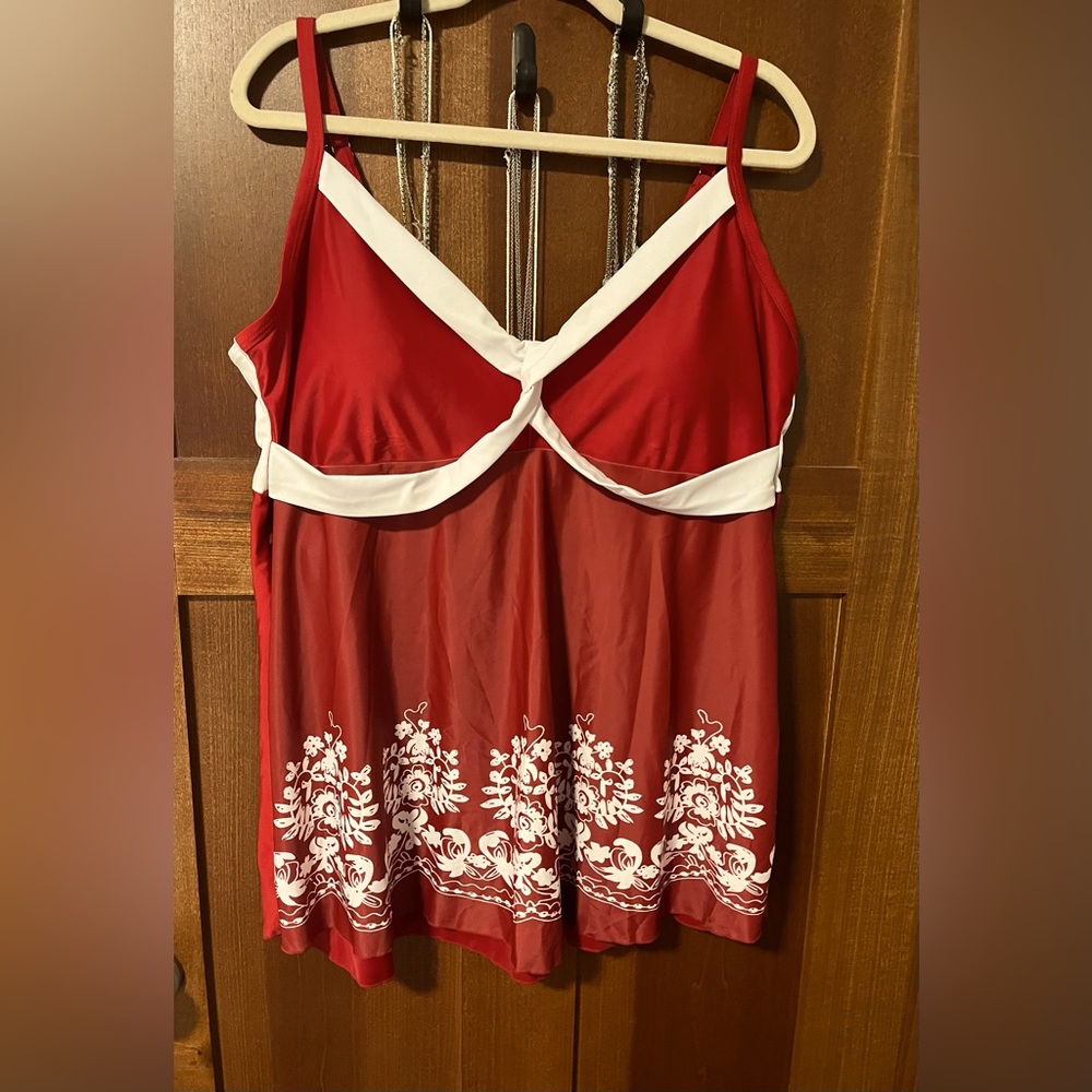 Size Floral Cami Tankini Top - Picture 2 of 8